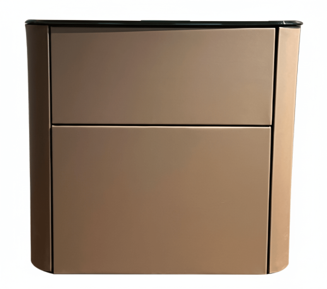 Malaga Two-Drawer Bronze Bedside Table