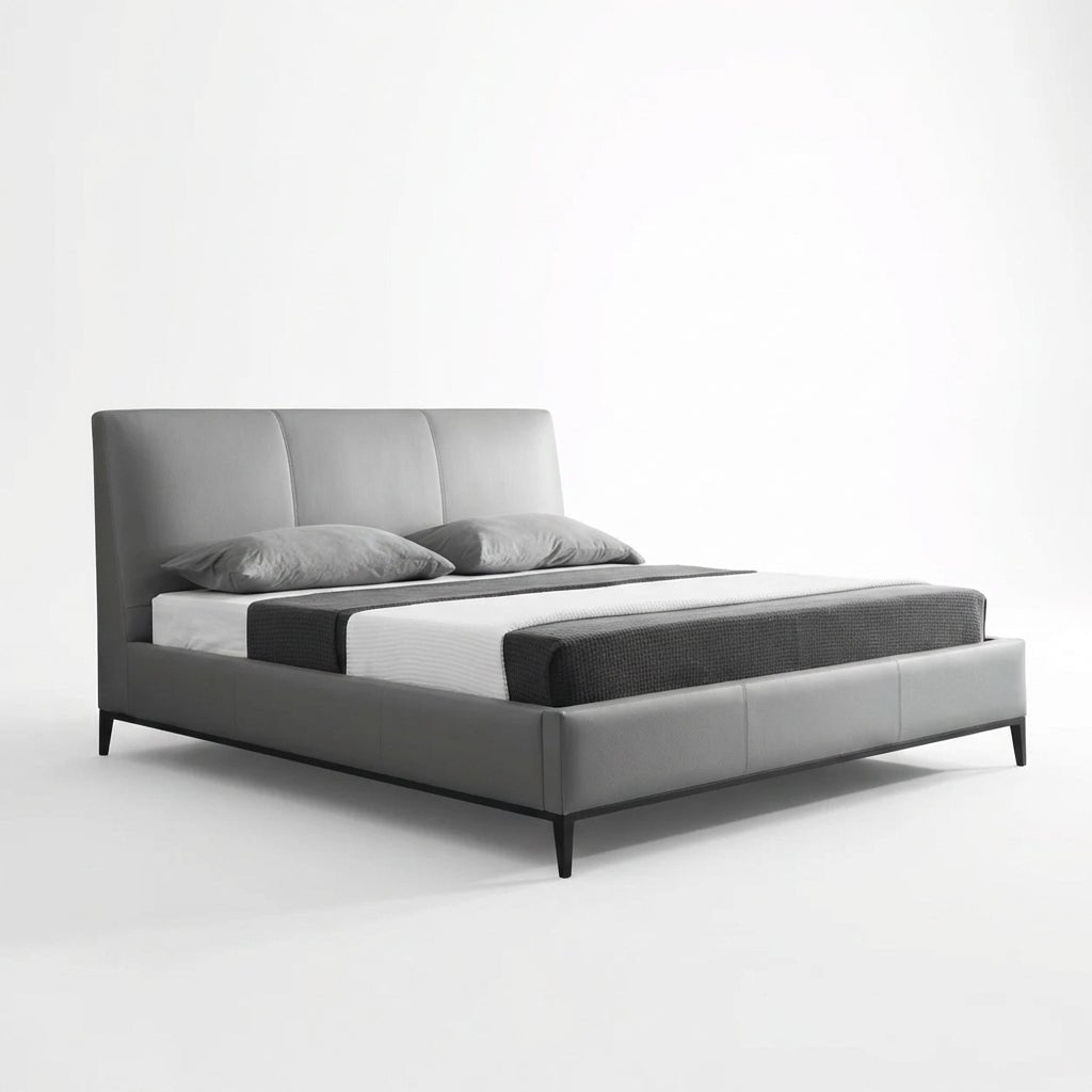 Melbourne Grey Leather King Bed