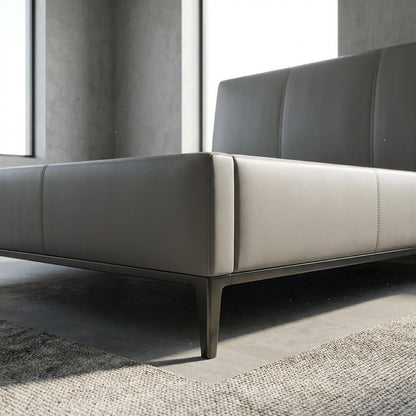 Melbourne Grey Leather King Bed