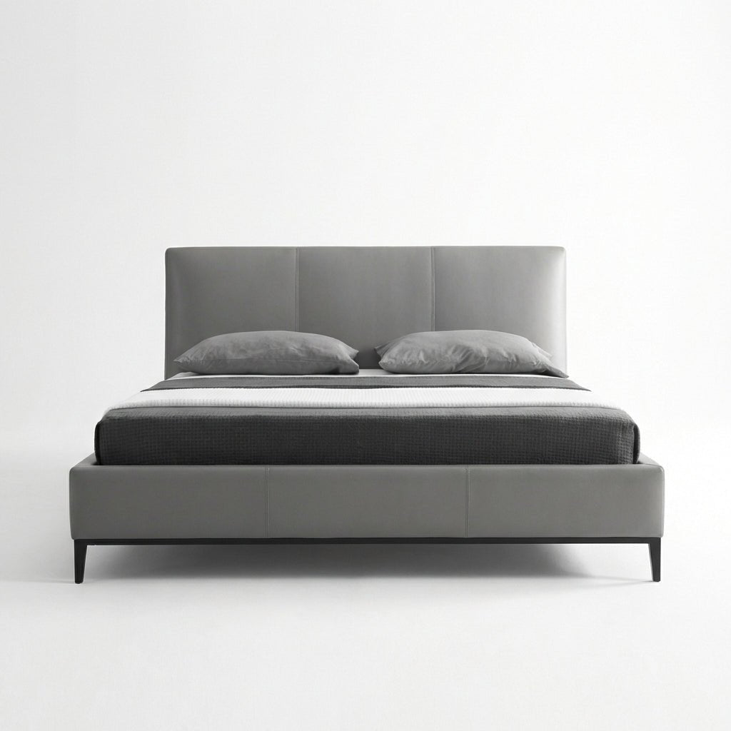Melbourne Grey Leather King Bed