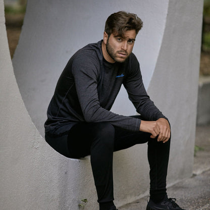 Men's 100% Merino Wool Long Sleeve Crew Neck Shirt 190 GSM