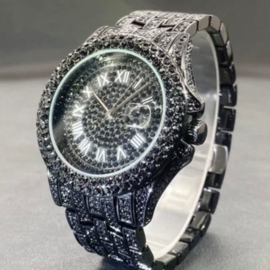 Men's Quartz Watch Full Diamond High End - Royal Eagles Promise of Peace