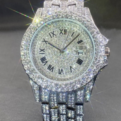 Men's Quartz Watch Full Diamond High End - Royal Eagles Promise of Peace