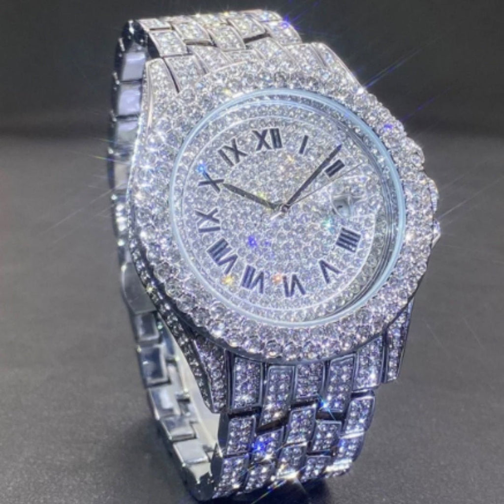 Men's Quartz Watch Full Diamond High End - Royal Eagles Promise of Peace