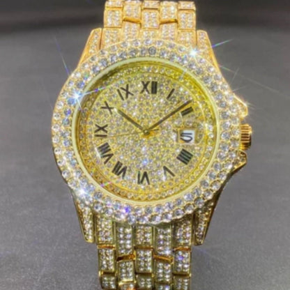 Men's Quartz Watch Full Diamond High End - Royal Eagles Promise of Peace