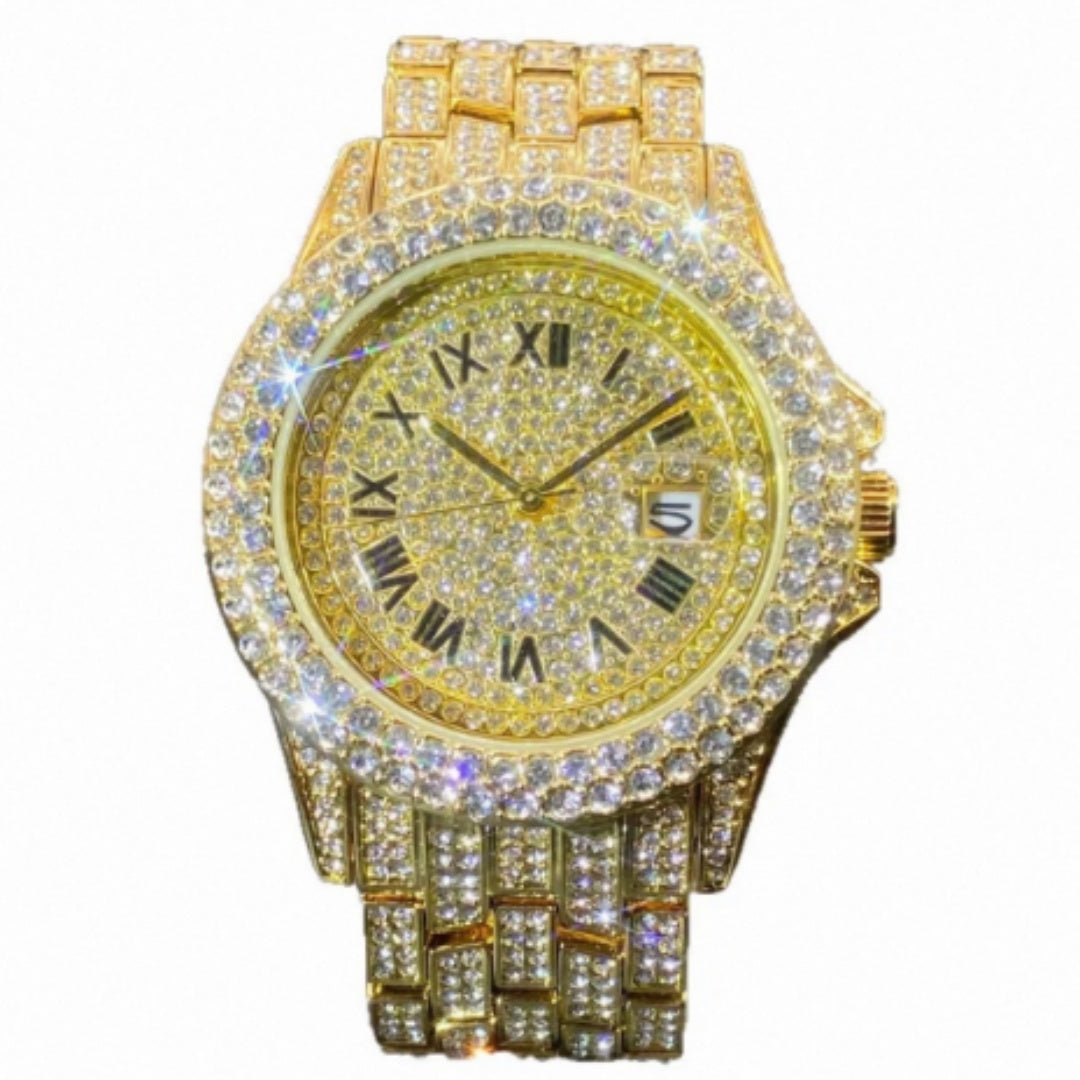 Men's Quartz Watch Full Diamond High End - Royal Eagles Promise of Peace