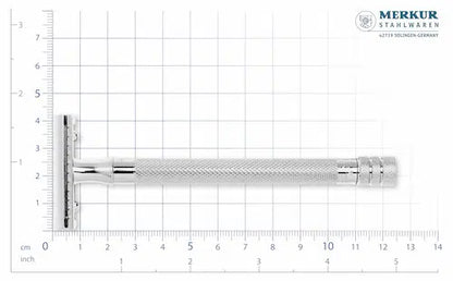MERKUR 2481 Shaving Kit 3 Piece Safety Razor with Stand in Bright Chrome