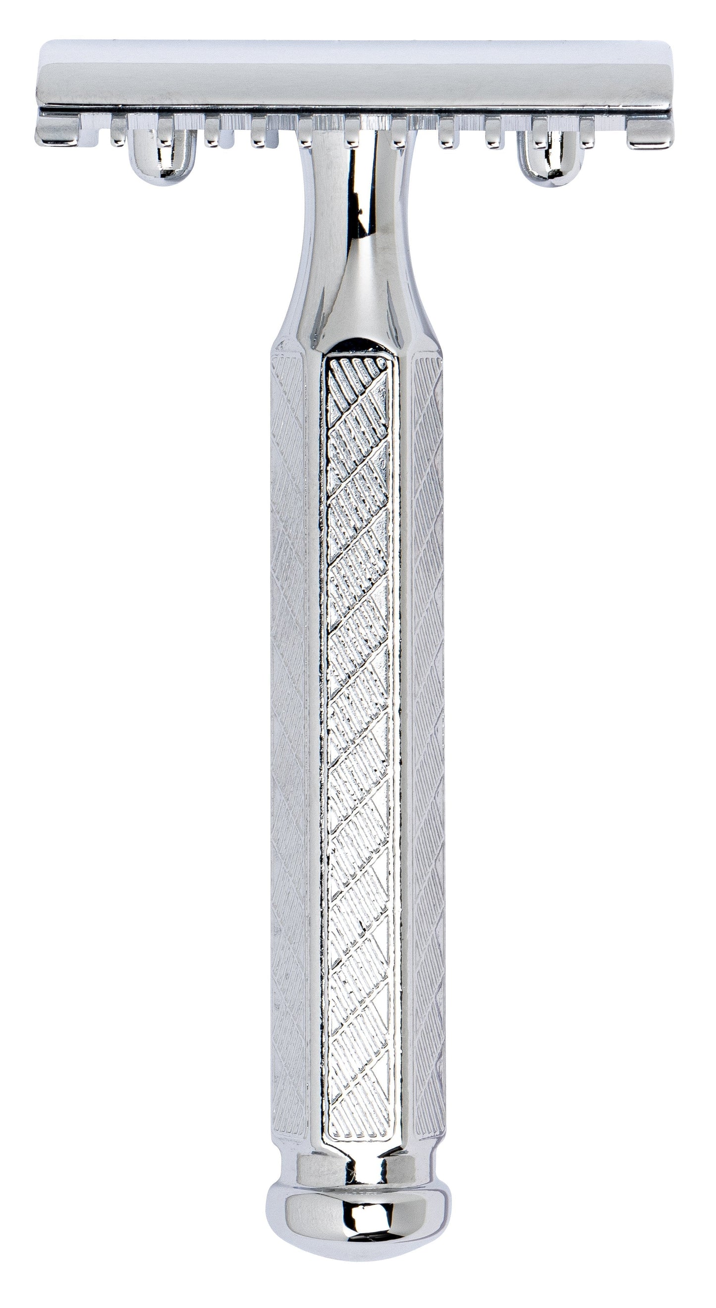 Merkur 41C 3-Piece DE Safety Razor, Open Comb, Classic 1906 Etched Handle, Chrome