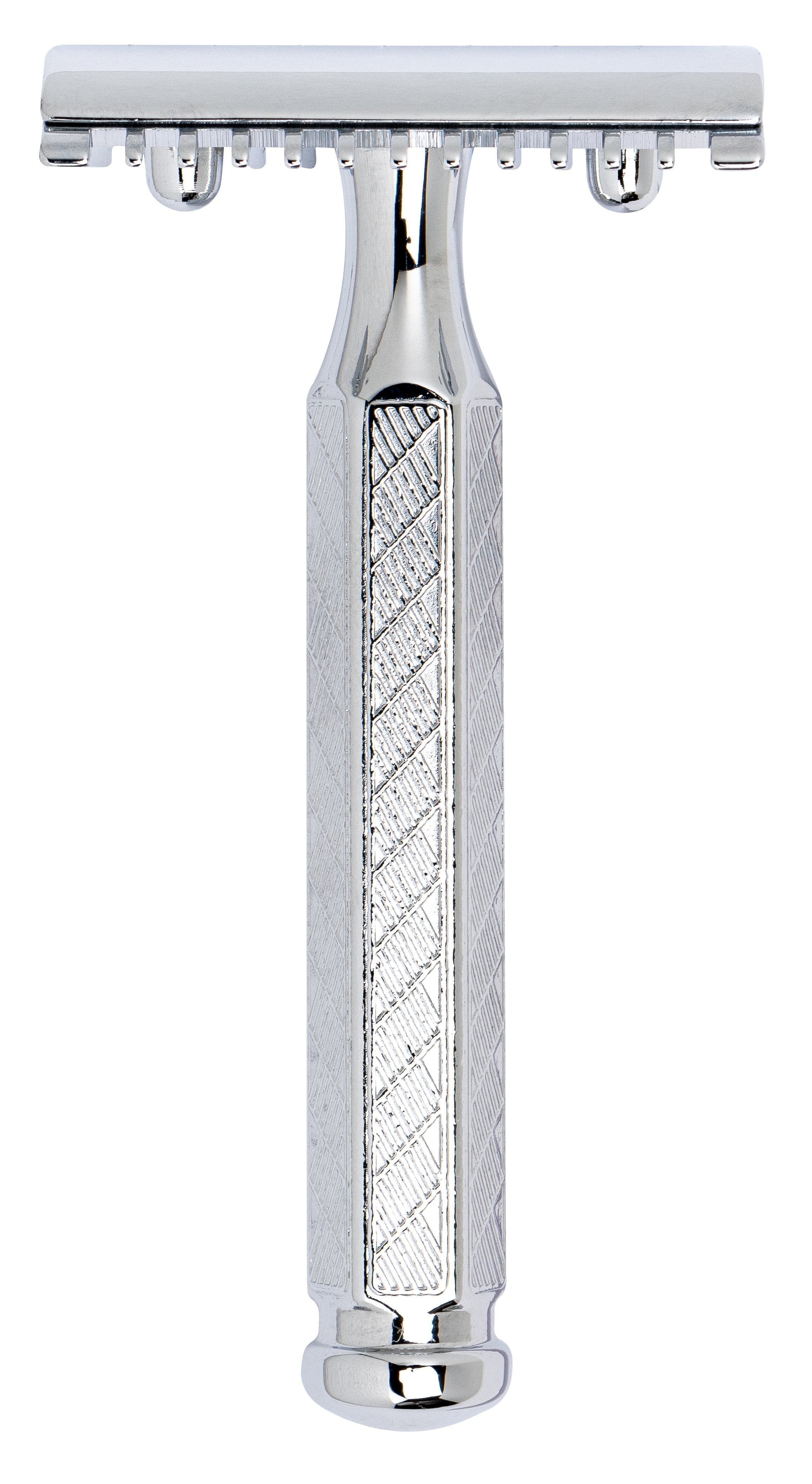 Merkur 41C 3-Piece DE Safety Razor, Open Comb, Classic 1906 Etched Handle, Chrome