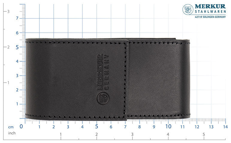 Merkur Leather Case empty for Razor and 10 Blades, Black