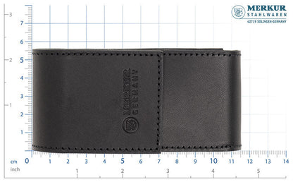 Merkur Leather Case empty for Razor and 10 Blades, Black