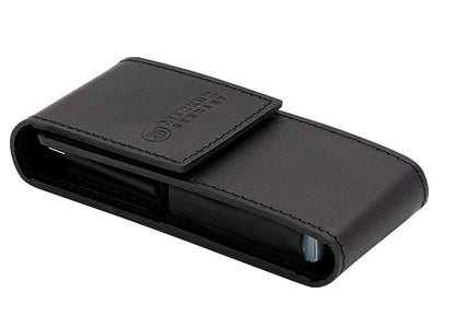 Merkur Leather Case empty for Razor 23001 and 10 Blades, Black