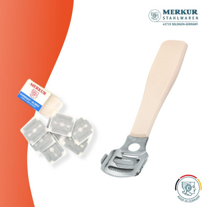 Merkur Corn Razor with White Plastic Handle