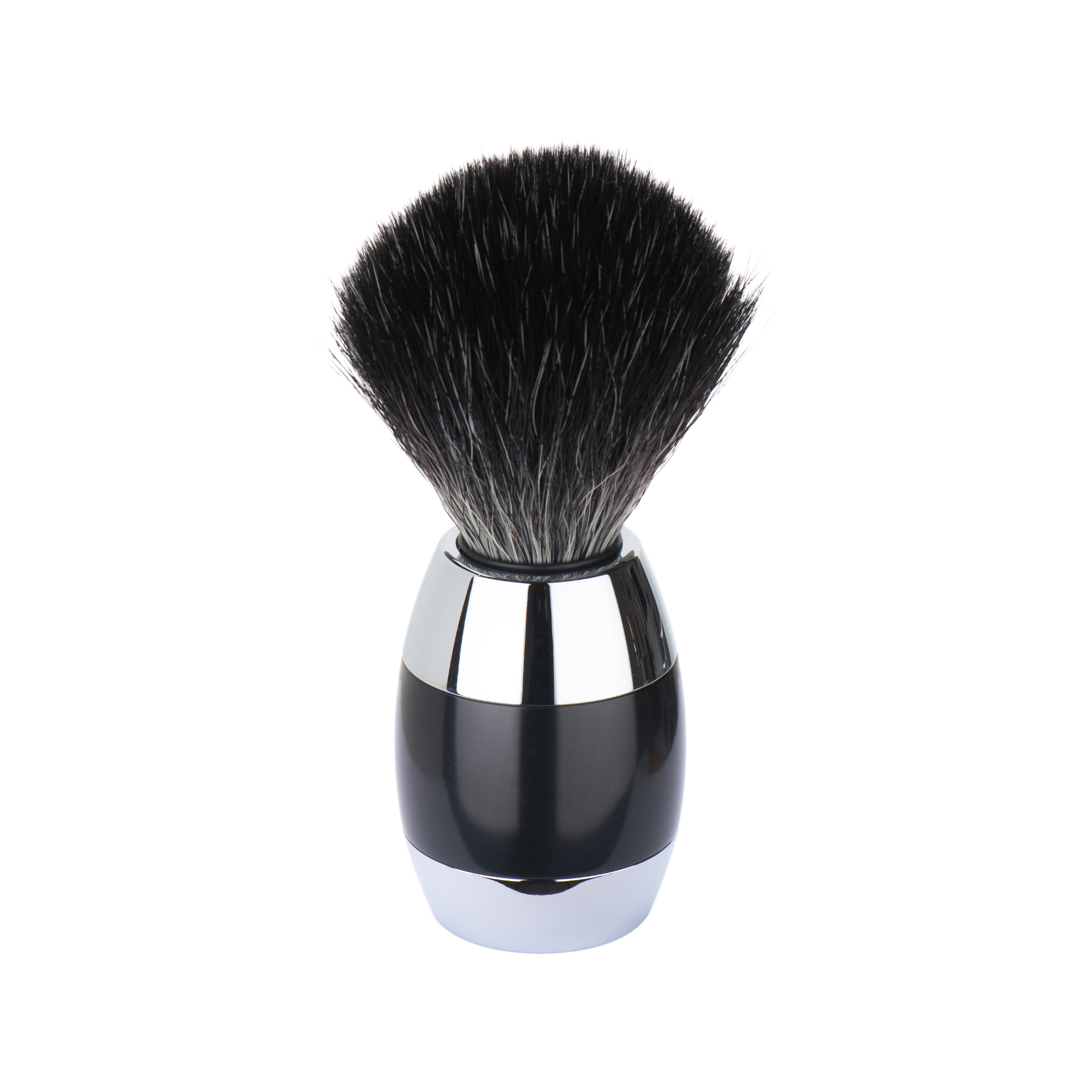 MERKUR Shaving Brush  1201 with Vegan Synthetic Hair in Bright Chrome