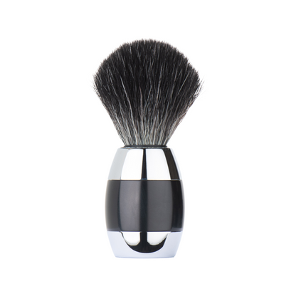 MERKUR Shaving Brush  1201 with Vegan Synthetic Hair in Bright Chrome