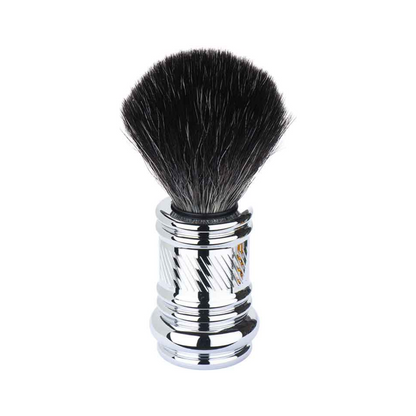 MERKUR Shaving Brush 1381 with Vegan Synthetic Hair in Bright Chrome