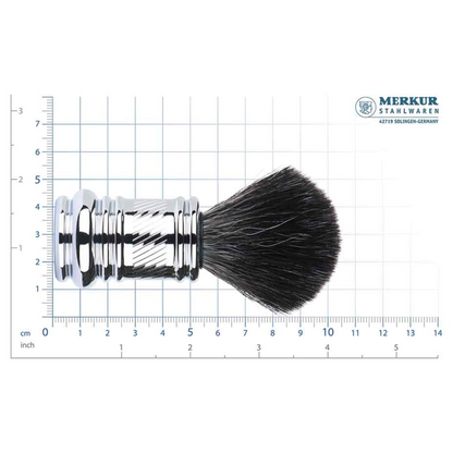 MERKUR Shaving Brush 1381 with Vegan Synthetic Hair in Bright Chrome