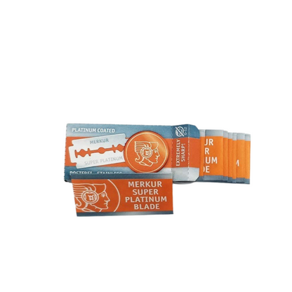 Merkur Super Platinum Double Edge Safety Razor Blades (3 Packs, 10 Blades/Pack)