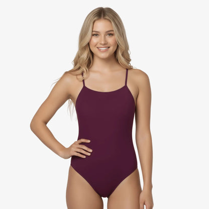 Merlot Tie-Back One-Piece Training Swimsuit by Norca