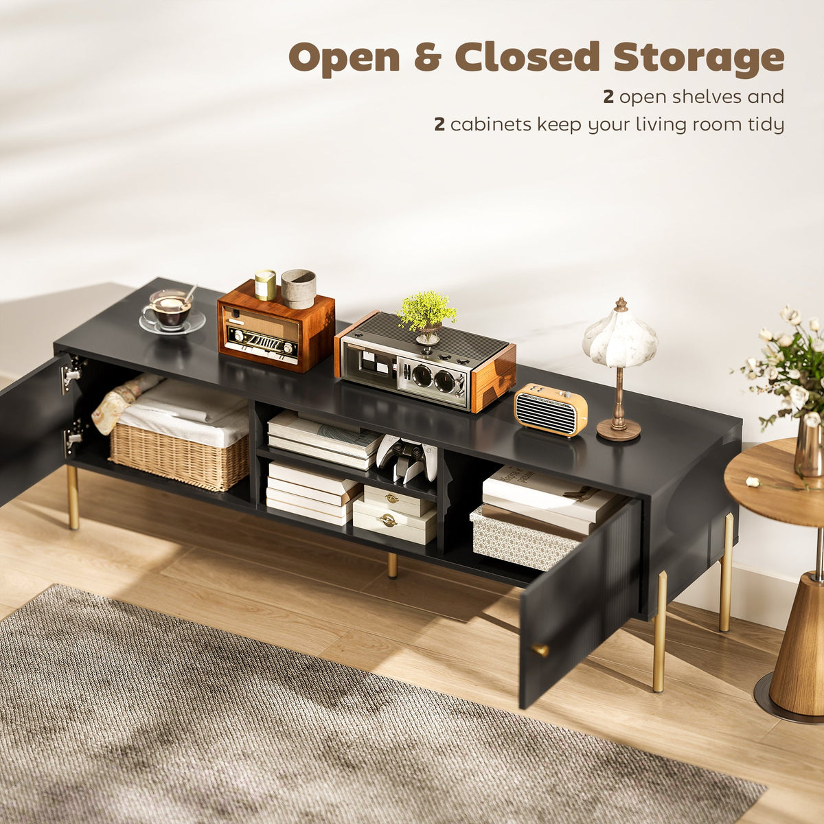 Harley TV Stand for TVs up to 65"-Black