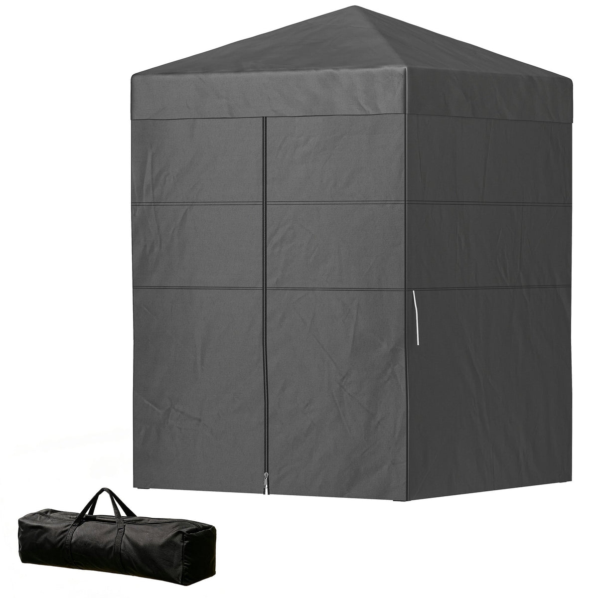4 x 4 ft Compact Pop Up Canopy Tent, UPF 50+ Changing Room, Portable Instant Privacy Canopy with Mesh Window, Black