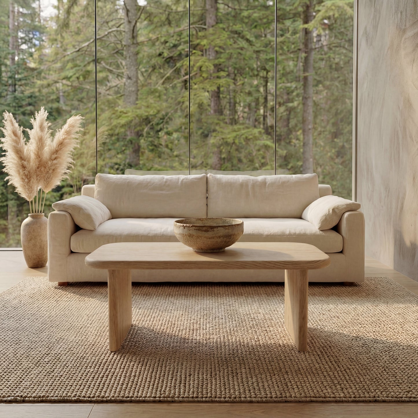 40 inch coffee table in white oak