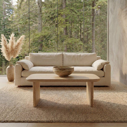 40 inch coffee table in white oak