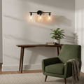 Modern 3-Light Fixture with Clear Shades