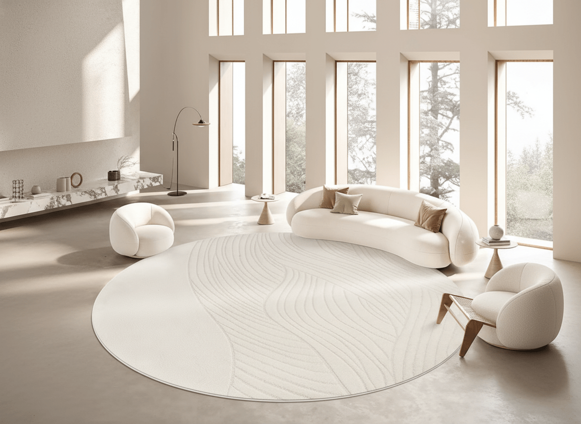 Modern Ripple Waterproof Diatom Silk Carpet