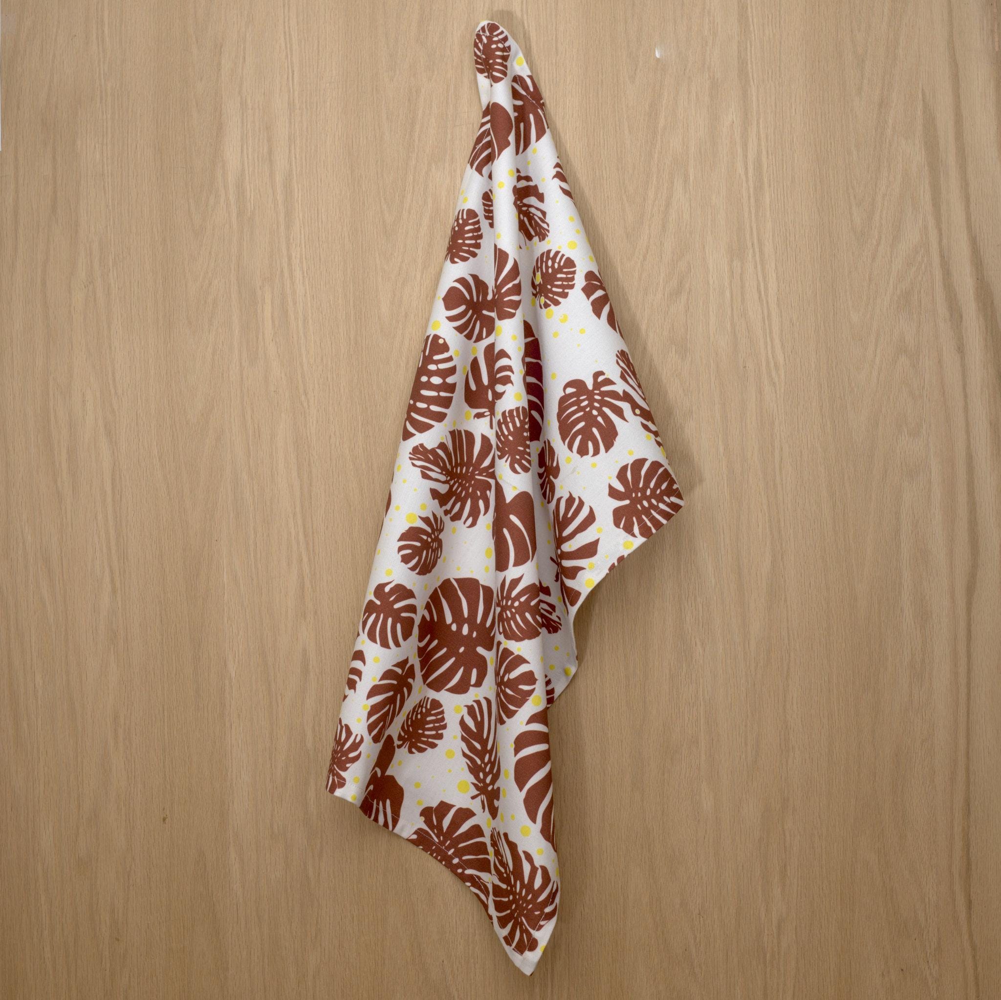 Monstera Leaf Tea Towels: Set of 3 or 4