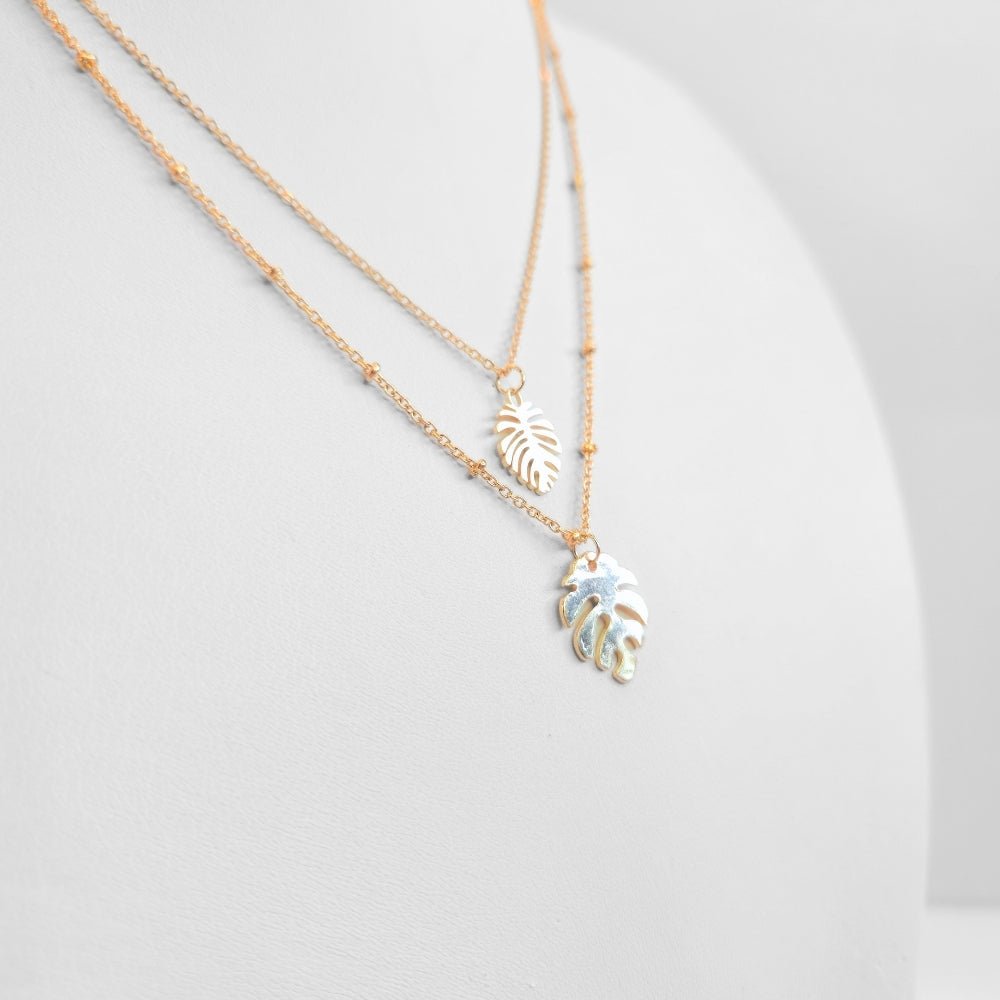 Monstera Leaf Layered Necklace - Products Added