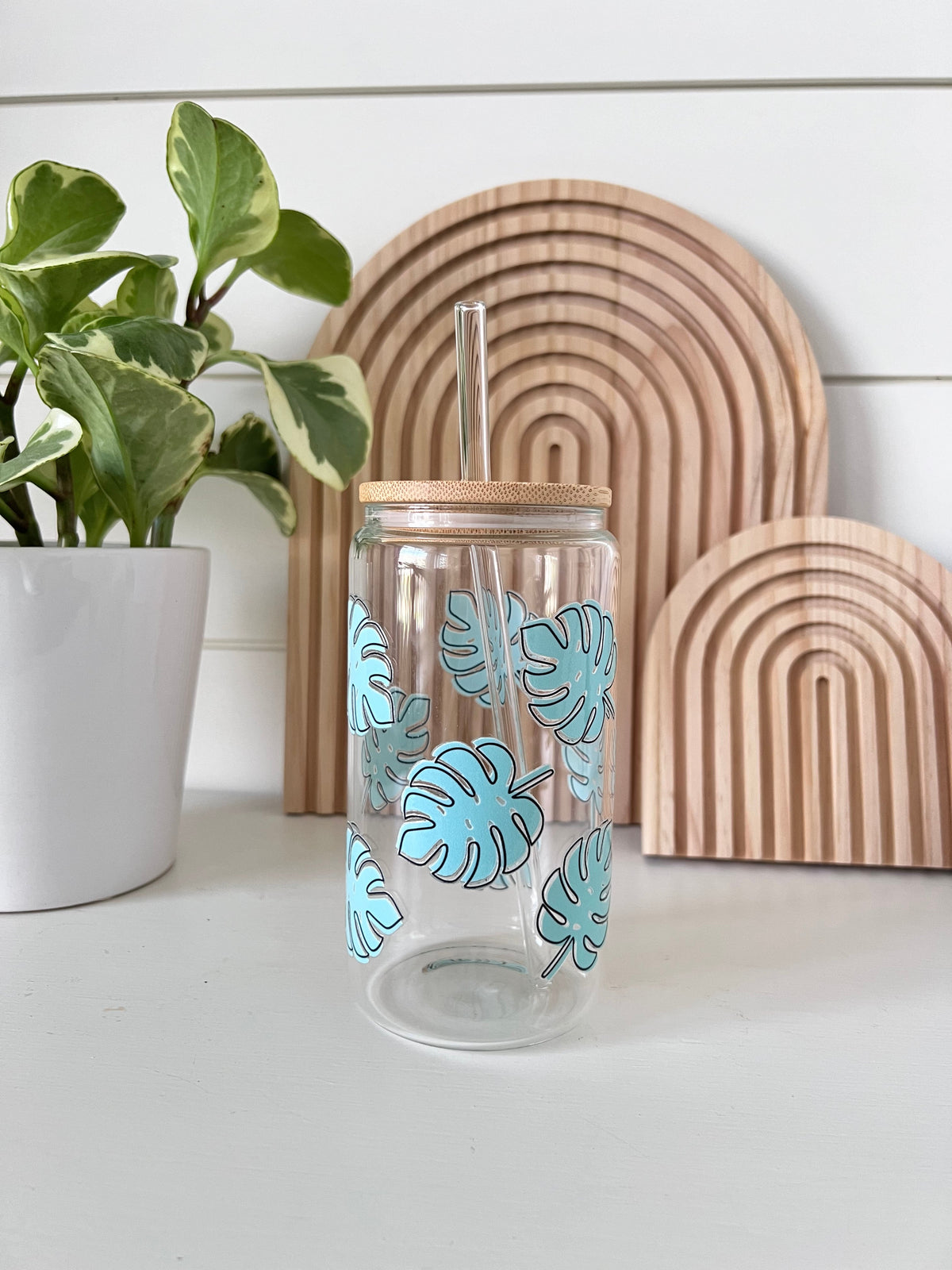 Monsterra Glass Cup