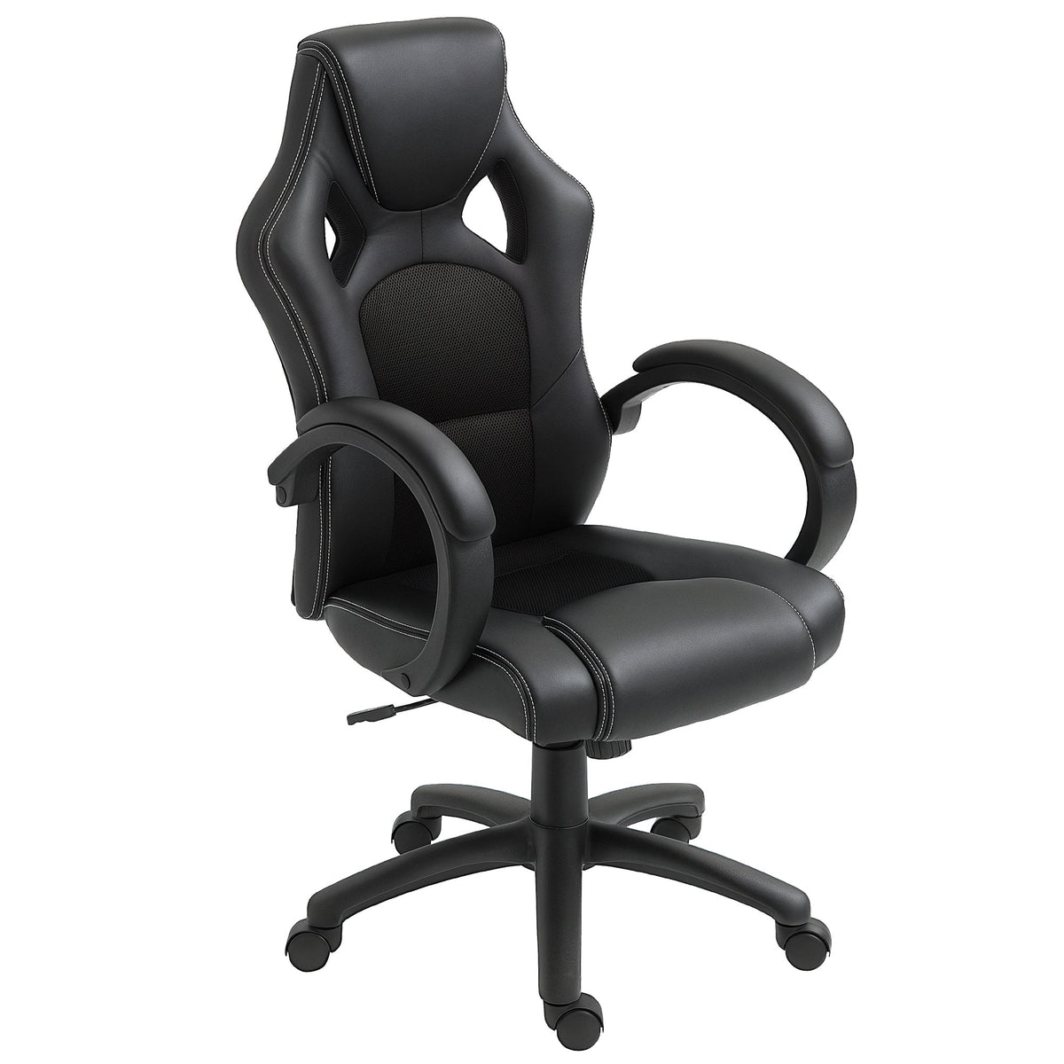 Racing Gaming Chair Office Chair Computer Desk Gamer Chair with Swivel Wheels, Padded Headrest, Tilt Function, Red
