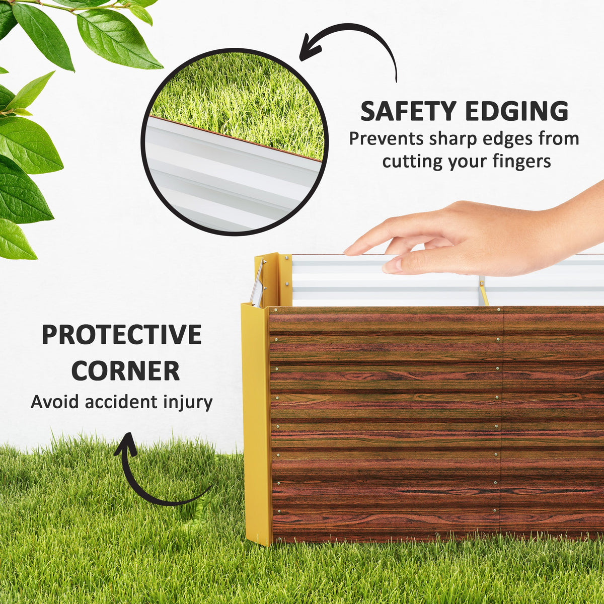 Set of 2 Galvanized Metal Planters for Outdoor Plants, 4' x 2' x 2' Raised Garden Bed, Dark Grey