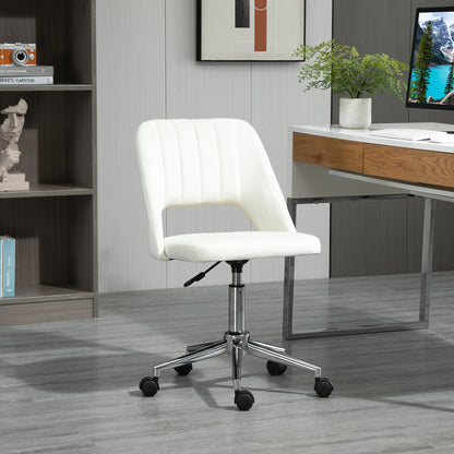 Mid Back Office Chair Velvet Fabric Swivel Scallop Shape Computer Desk Chair, Green