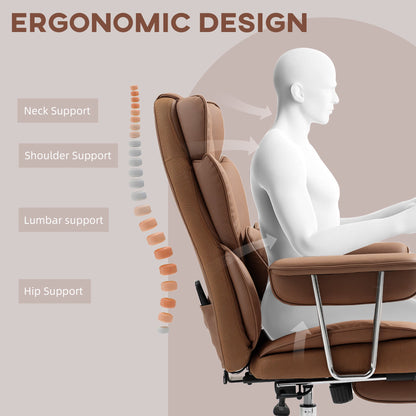 Matteo Executive Office Chair with 6 Points Massage-Brown