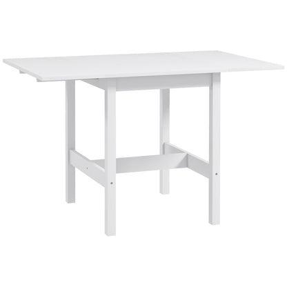 Solid Wood Kitchen Table, Farmhouse Drop Leaf Tables for Small Spaces, Folding Dining Table, Nature Wood