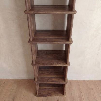 Narrow bookshelf in walnut
