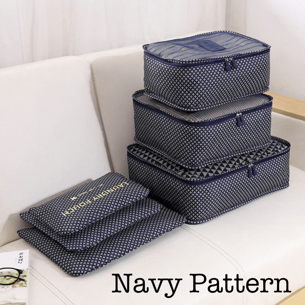 6-Piece Travel Organizer Set — Packing Cubes & Pouches for Luggage