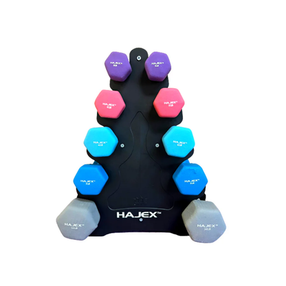 Neoprene Dumbbells Pairs & Sets With Rack