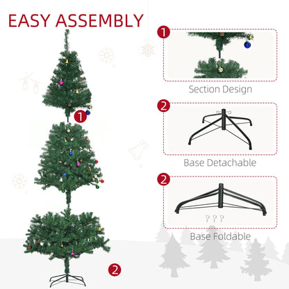 4.9ft Green Christmas Tree Artificial Xmas Holidays Party with Decoration Ornament