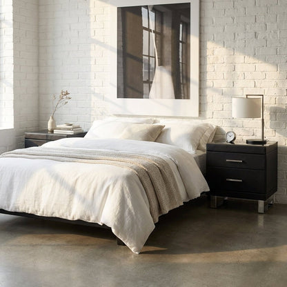 Noir Luxe Two-Drawer Nightstand