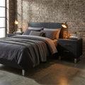 Noir Luxe Two-Drawer Nightstand