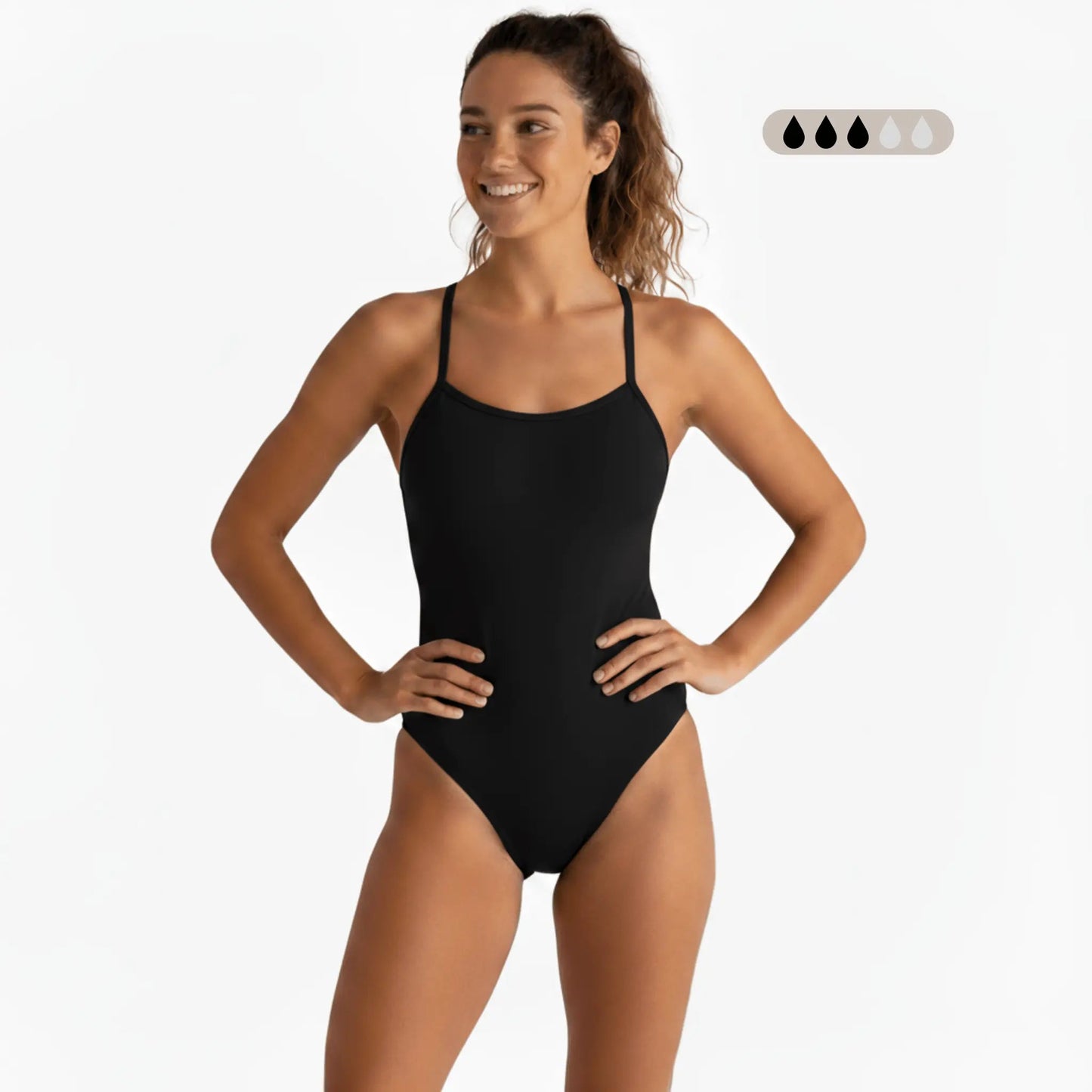 SecureFlo Onyx X-Back Period Training Swimsuit by Norca