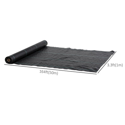 3ft x 164ft Weed Barrier, Landscape Fabric, for Greenhouse Yard Garden Weed Control, Heavy-Duty & Easy Setup, 2oz