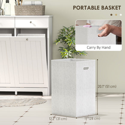 Laundry Cabinet, Tilt Out Laundry Hamper Cabinet with 2 Baskets, Bathroom Hamper Cabinet with 2 Drawers, Black