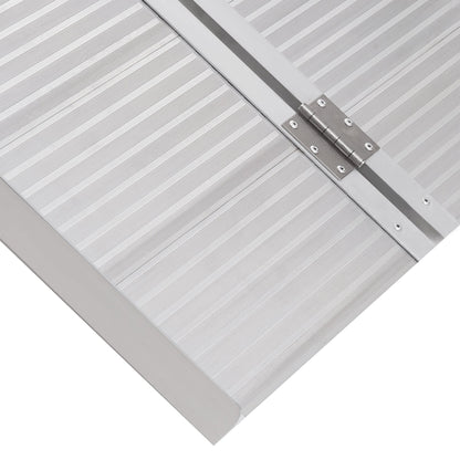 3ft Textured Aluminum Folding Wheelchair Ramp, Portable Threshold Ramp, for Scooter Steps Home Stairs Doorways