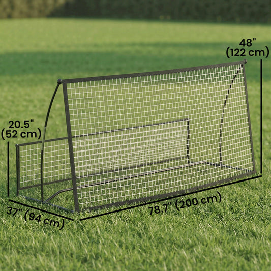 2-in-1 Portable Soccer Rebounder Net, Dual-Sided and Foldable Bounce Back Net with Carry Bag for Soccer Baseball