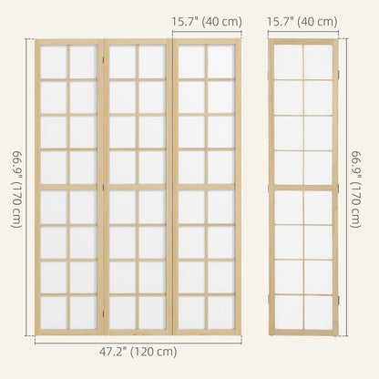 3 Panel Room Divider, 5.6 ft Folding Wall Divider Room Partition for Home Office, Bedroom, Black