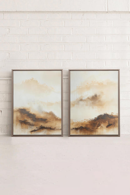 AMBER WAVES DUO (2 Oeuvres sur toile étirée)
